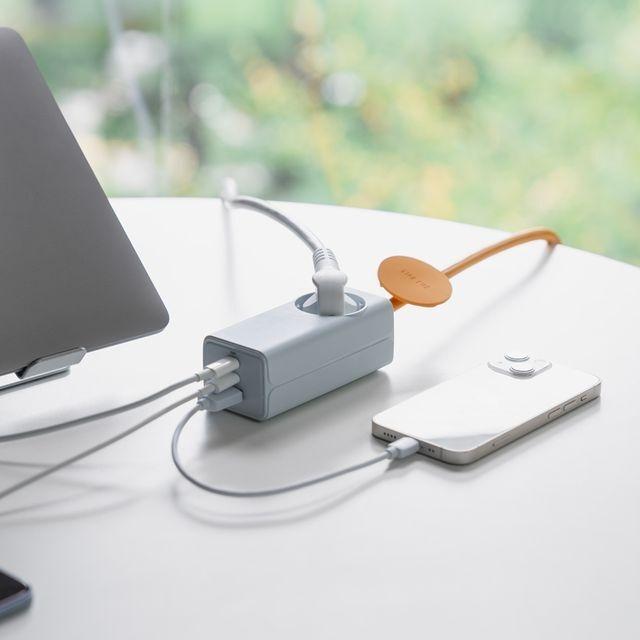 라이프썸 GaN 65W 초고속 멀티탭 USB 1.8m (LFS-HA54) 미스트 블루