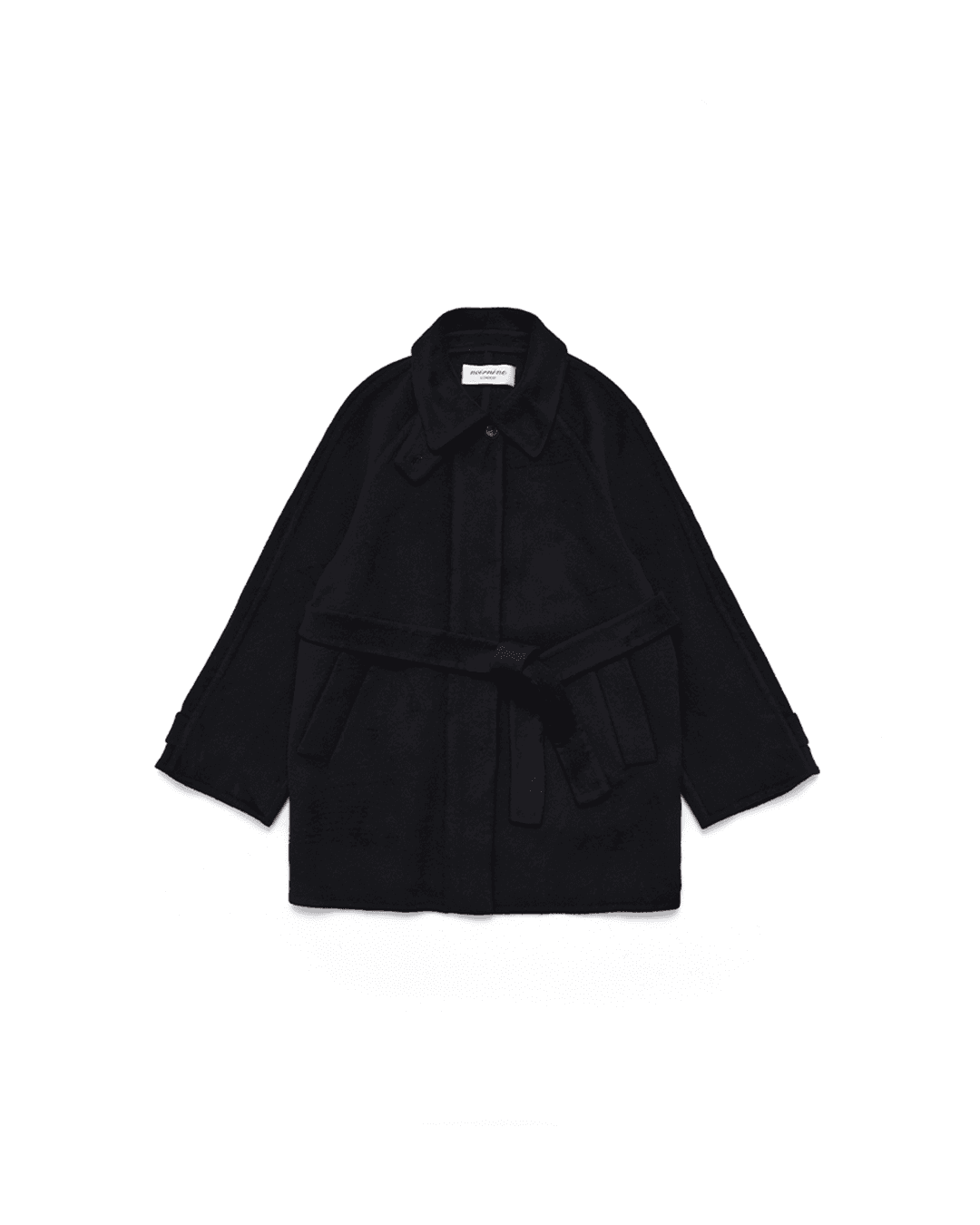 Handmade Wool Half Coat [BLACK]