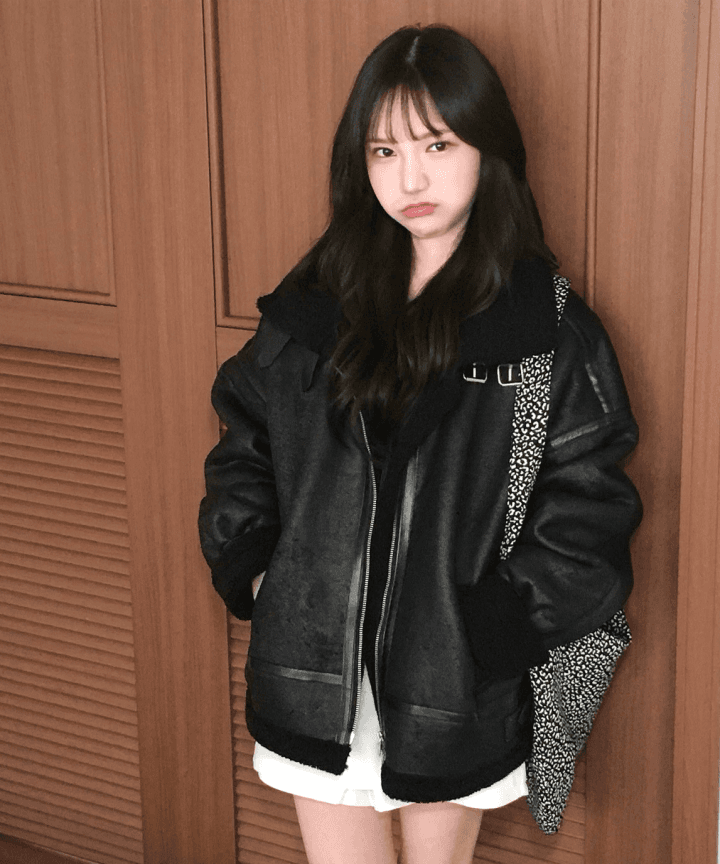 에크루 스웨이드 퍼 무스탕 자켓 2color