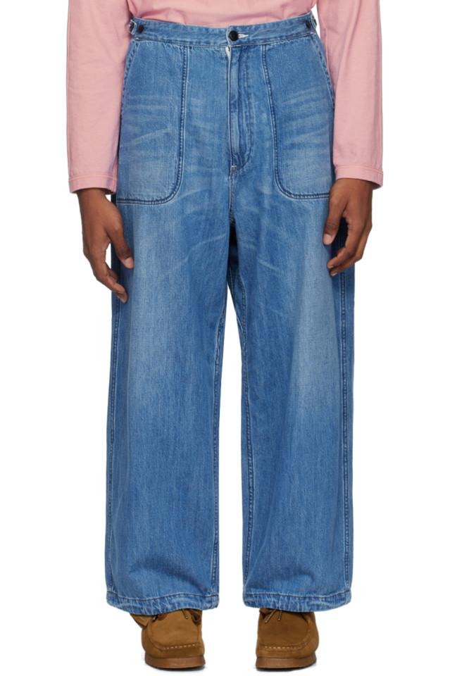 Indigo Work Jeans 241467M186003