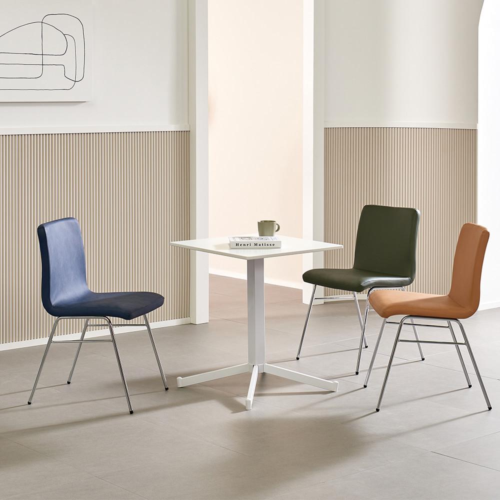 피카소 로빈 다이닝 가죽 철제 모던미드센츄리 인테이어의자