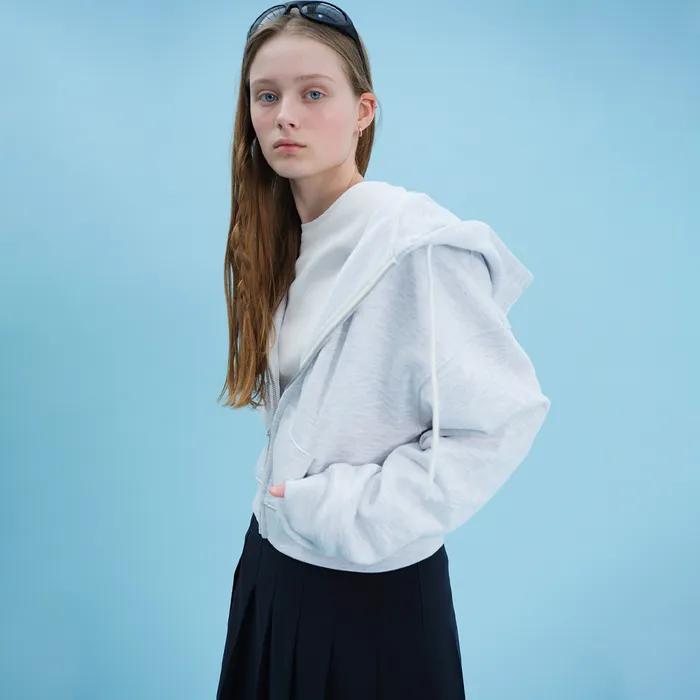 Tekto hooded zip-up_melange