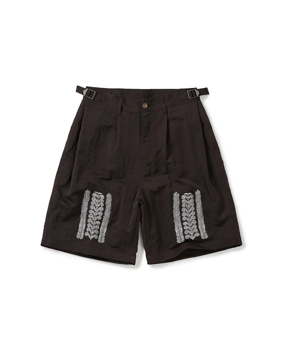 Fern nylon shorts / Brown
