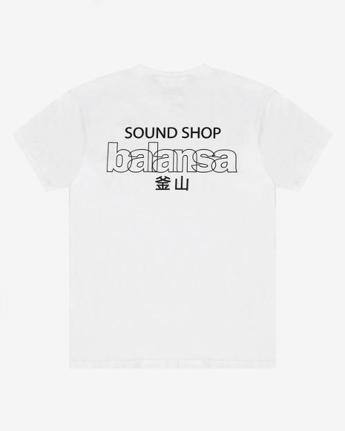 발란사 사운드샵발란사 반팔티 BALANSA LOGO S/S TEE (White/Black)