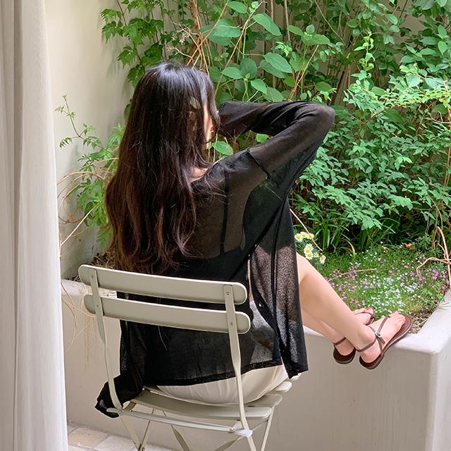 로즐리 [💙MADE/13COLOR💙] 포피 린넨 시스루 커버업 여름 가디건 (자외선차단)