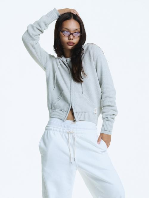 G CLASSIC KNIT ZIP UP (GRAY)