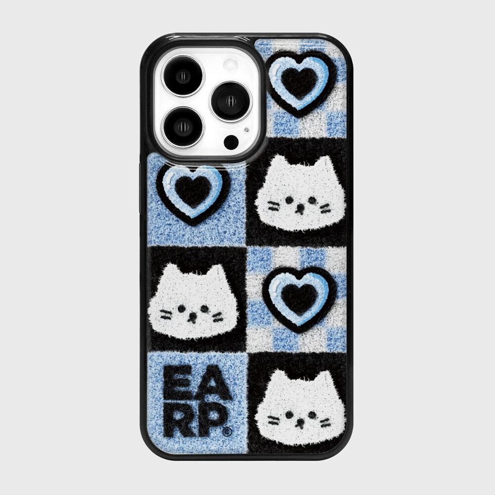 CHECKER BOARD HEART CHICHI-BLUE(에폭시)