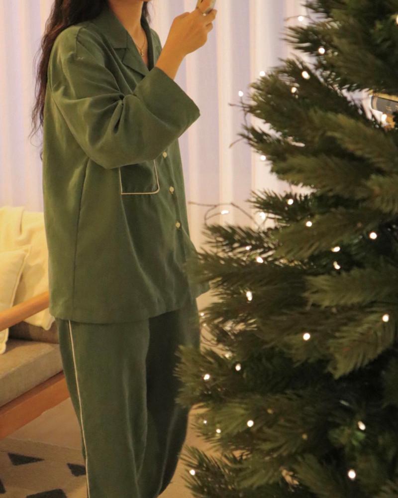 [당일발송] owns 오운스 빈스 파자마 세트 부드러운 잠옷 홈웨어 (3col)