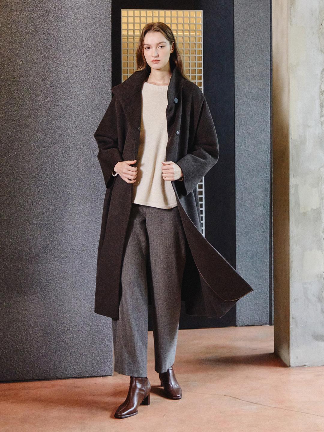 아이잗바바(OUTLET) 루즈핏 캐시미어 핸드메이드 코트 (BROWN) BPBA0CT831