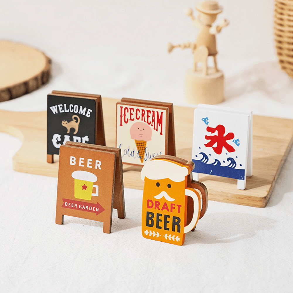 미니 간판 메모지 클립