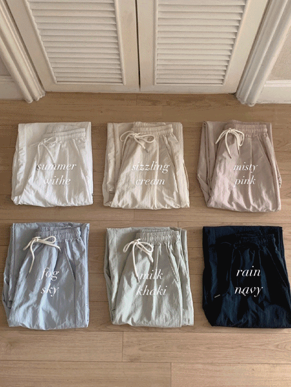 유리에 1만장 돌파🎉 [here you] 나이스 웨더 카고 pants - 6color (나일론팬츠/여름팬츠/여행룩/페스티벌룩/데일리/바스락팬츠)