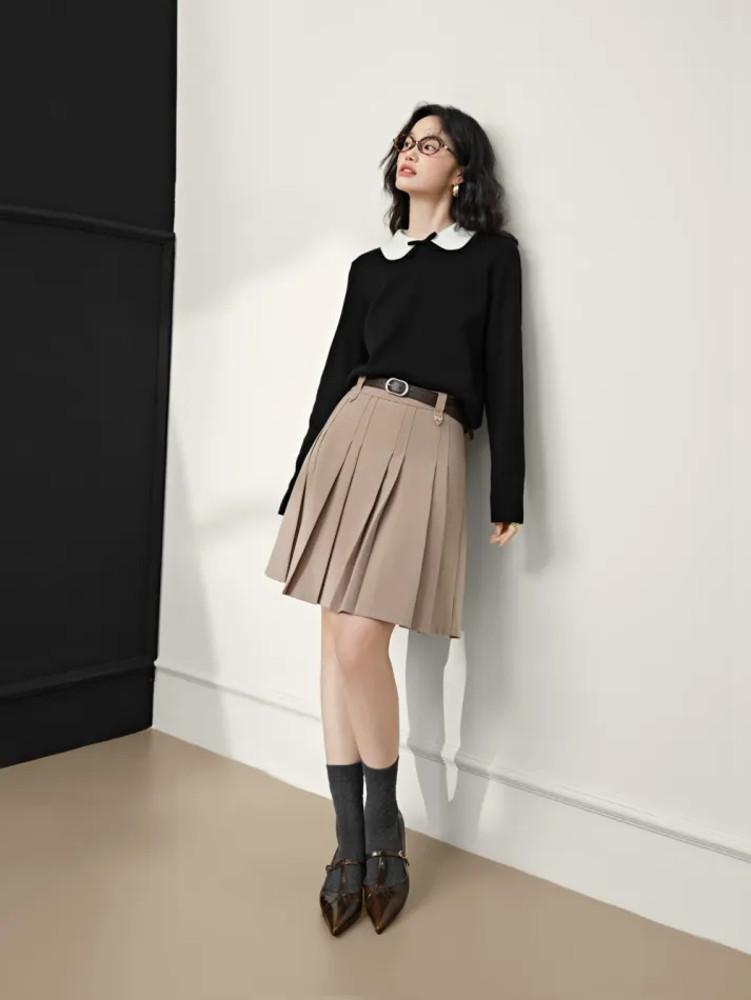 [KUOSE] 쿠오세 여성 플리츠 스커트