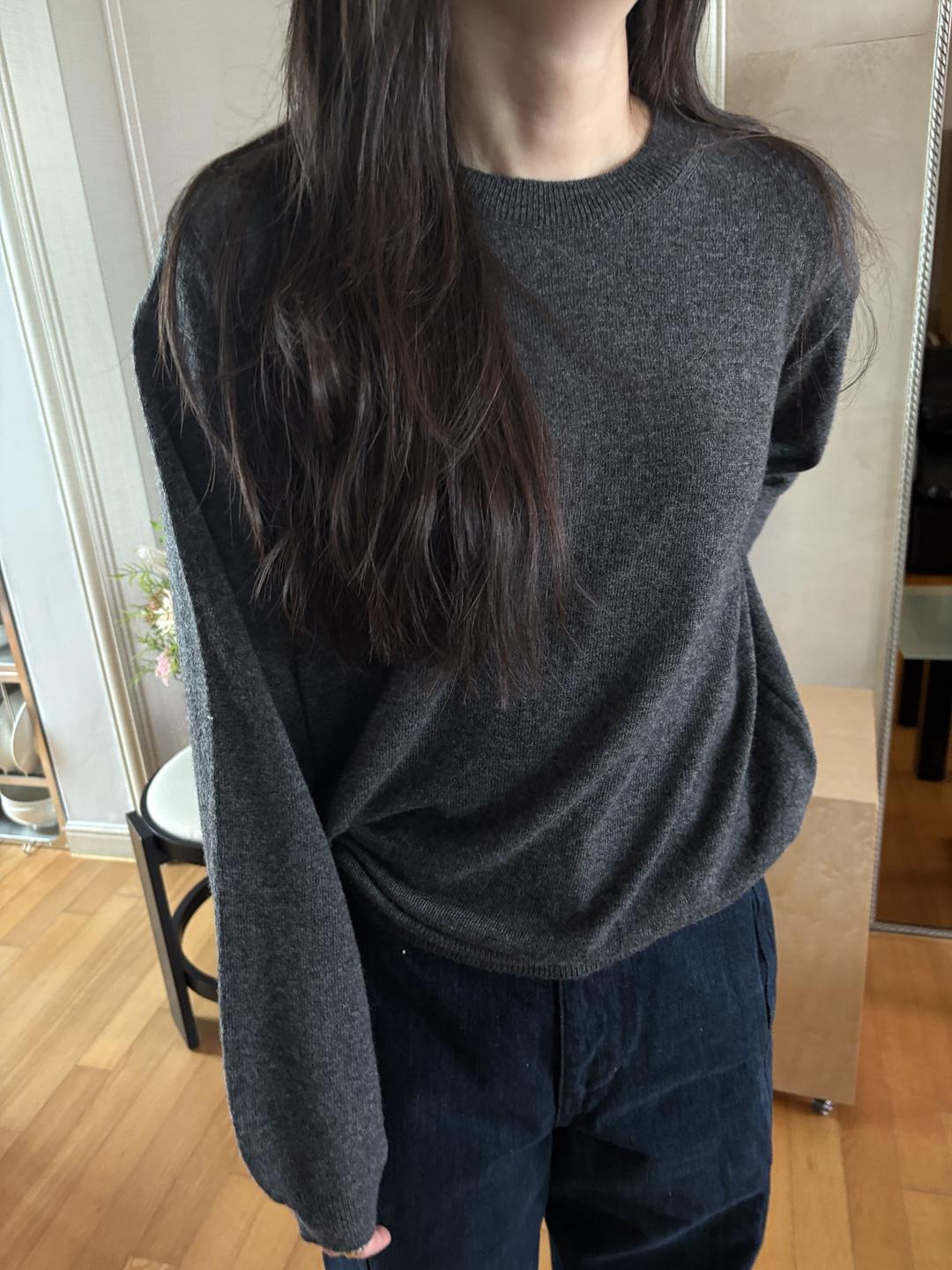 Cashmere round knit (3C)