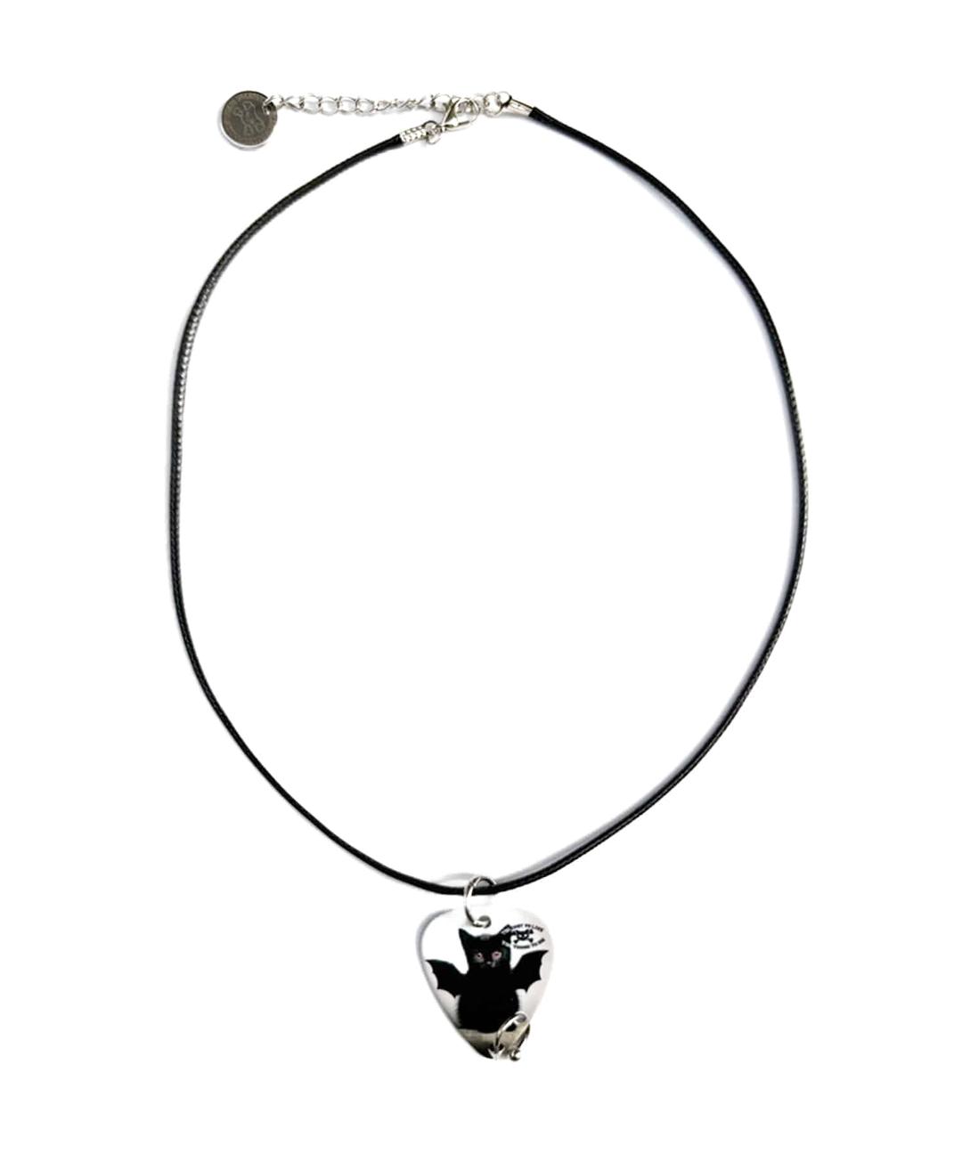 DEVIL CAT PICK  NECKLACE - [BLACK]