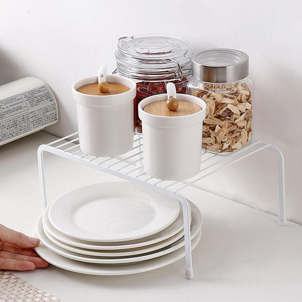 구디푸디 다용도 철제 접시 정리 선반 그릇 정리 소 화이트