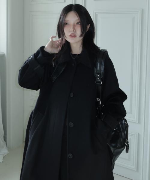 캐시미어 발마칸 로브 코트 [BLACK]