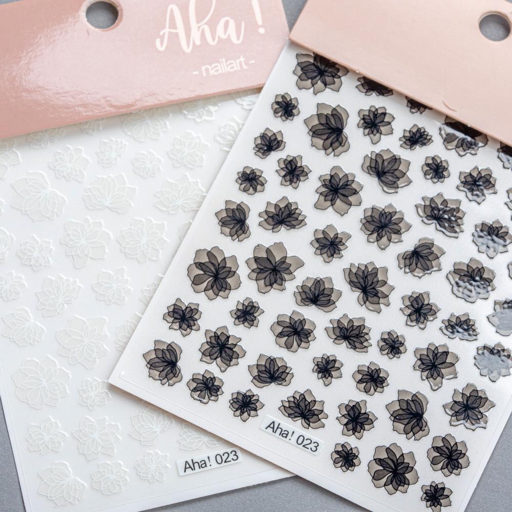 시스루 플라워 스티커 젤네일아트재료
