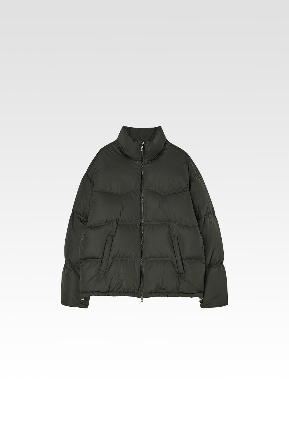 웨스턴 푸퍼 재킷 다크 카키