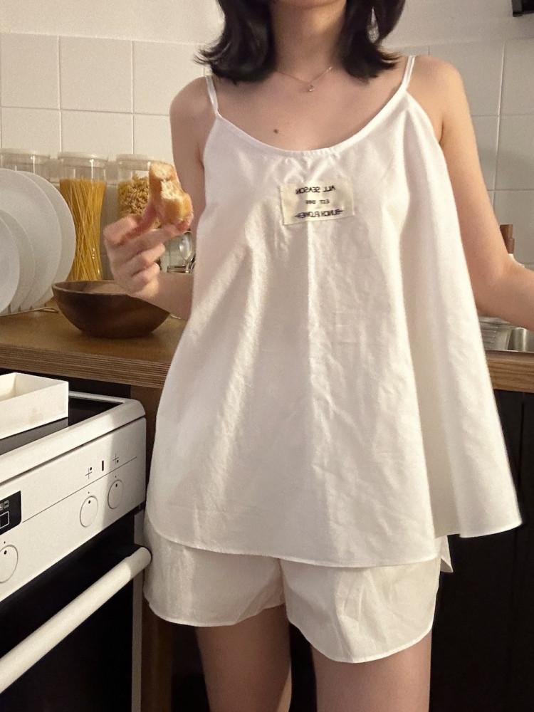 여름 끈나시 스트라이프 잠옷 파자마 세트