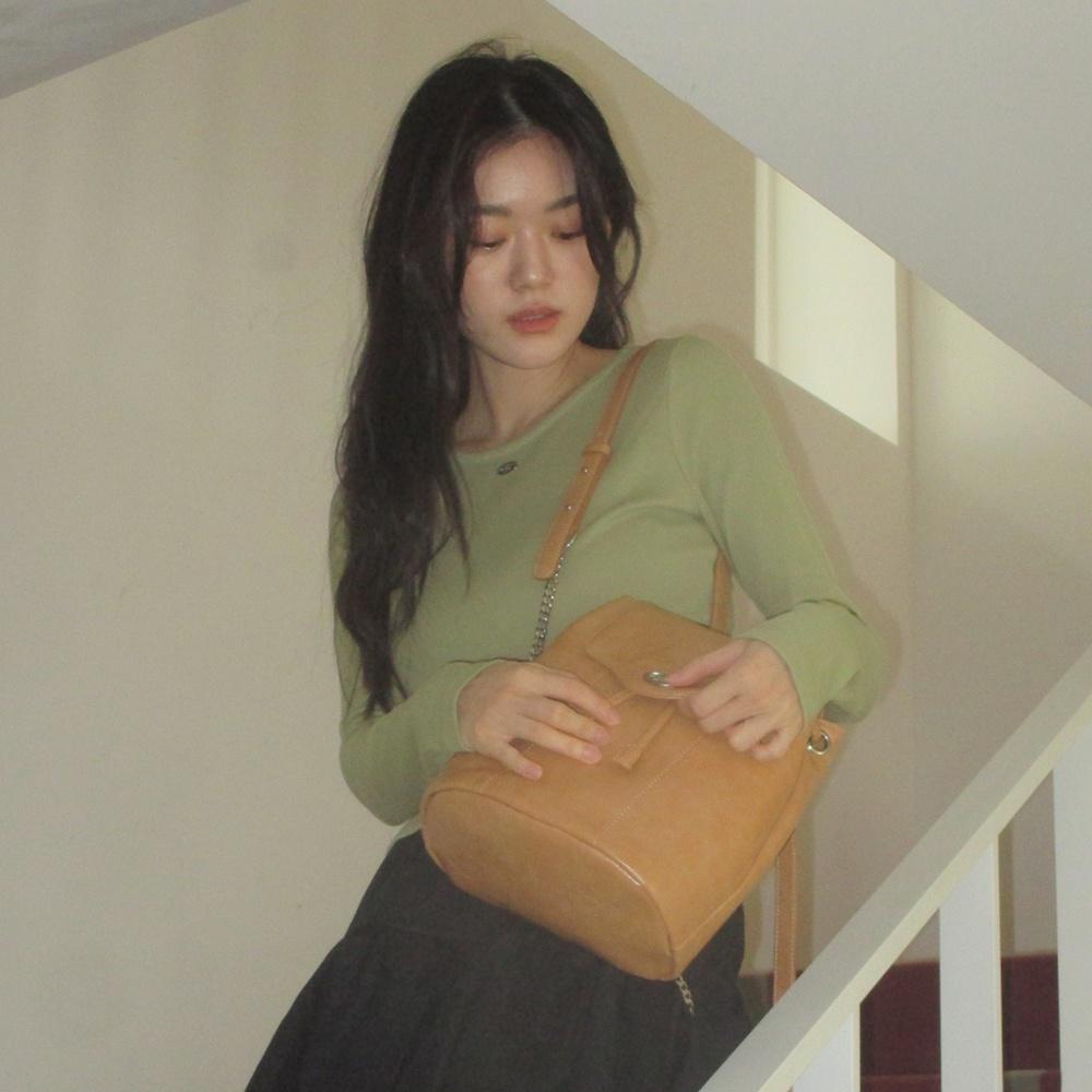 Pendant center long top - olive