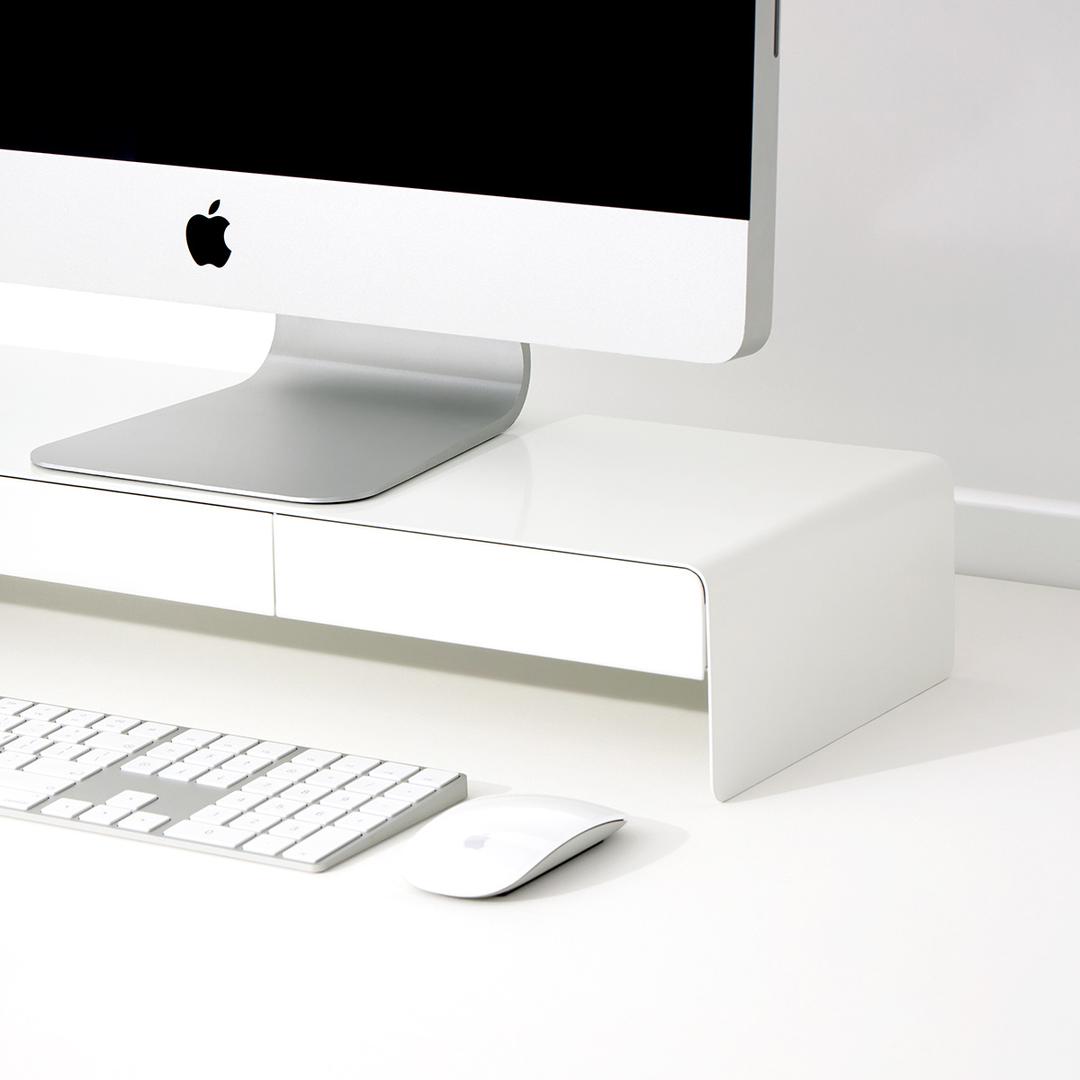 모노 모니터 스탠드 - 화이트