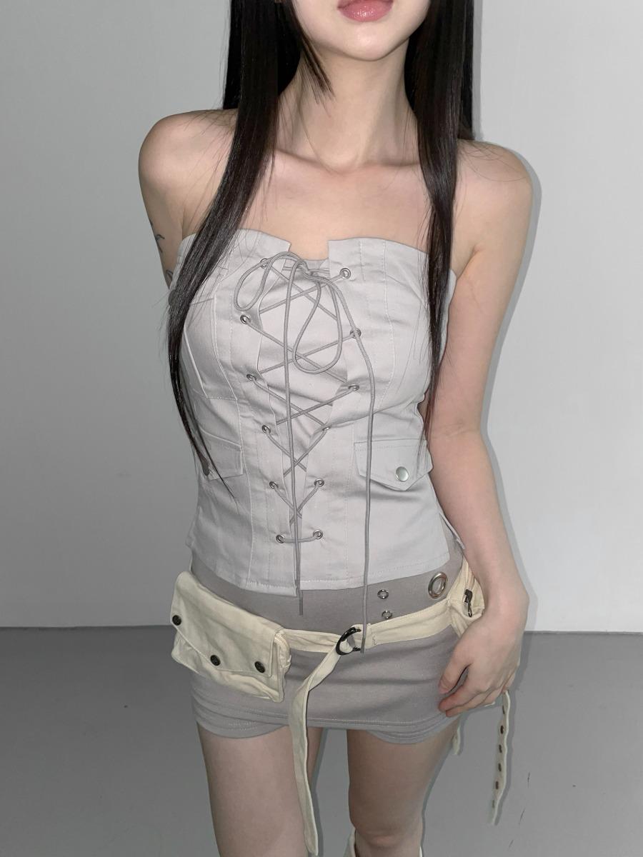 GREY 바로배송  furfume eyelet top  (3 color)