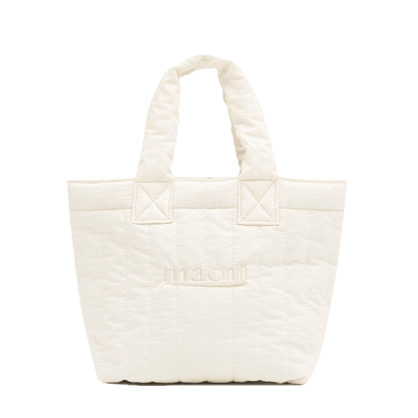 QUILTED MINI TOTE_IVORY