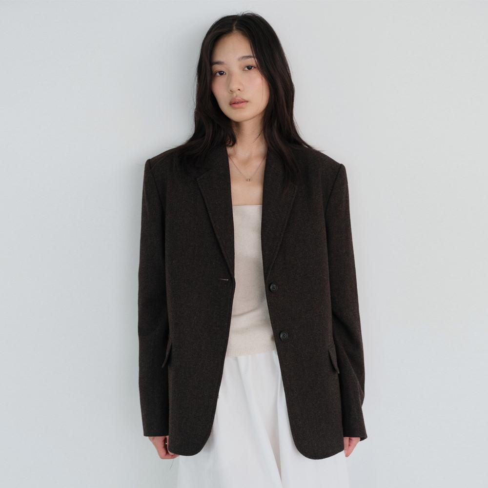 Joanna button wool jacket_2colors