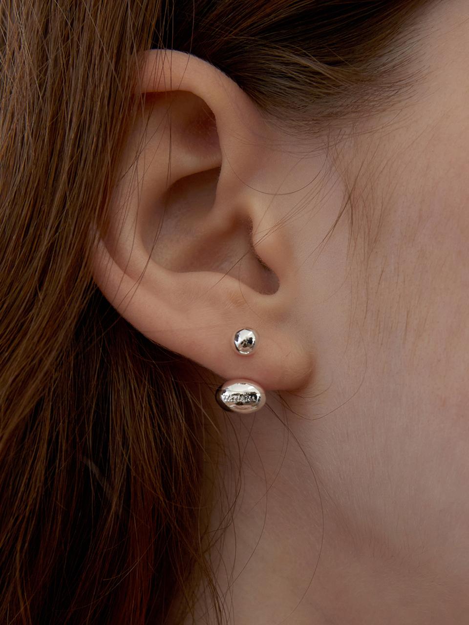 (실버925) 볼 앤 에그 이어자켓 귀걸이 EC1965