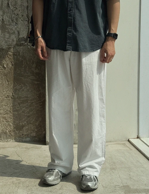 센트 린넨 피그먼트 와이드팬츠 (5color)