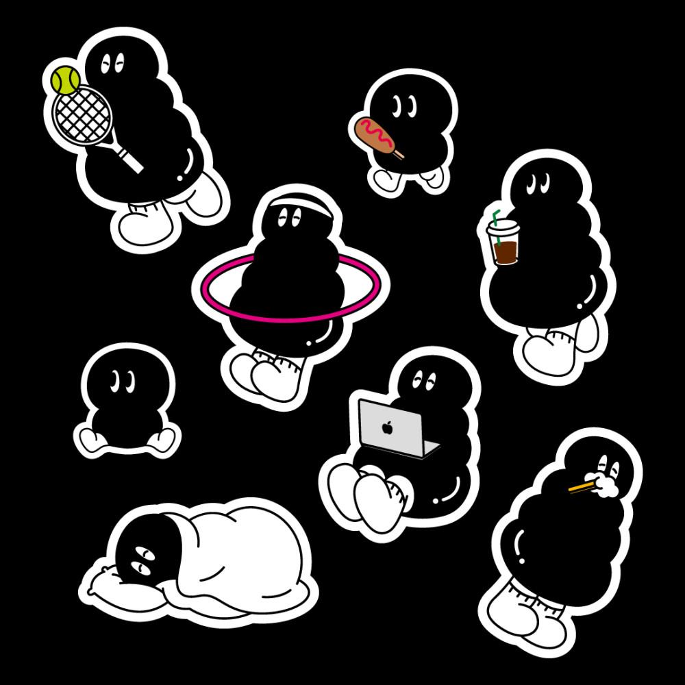 물렁이-행동스티커(8종)