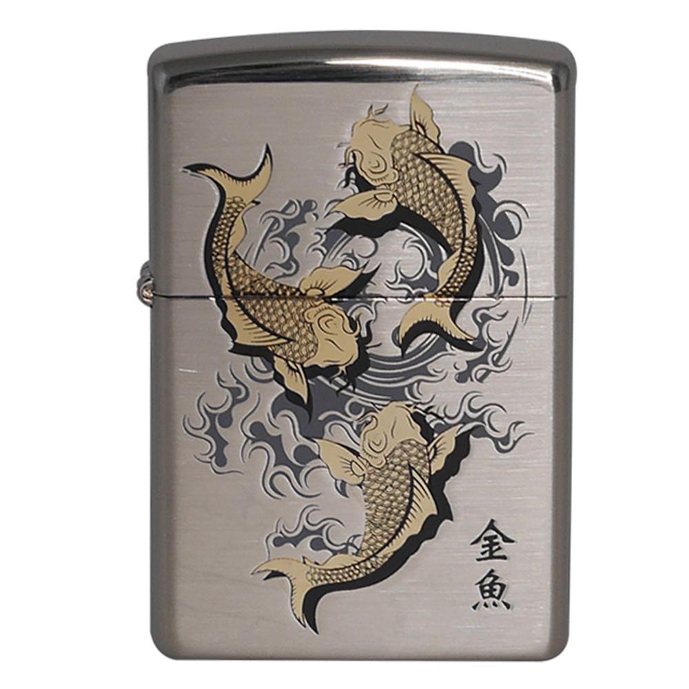 ZIPPO 라이터 250-18 GOLD FISH NI