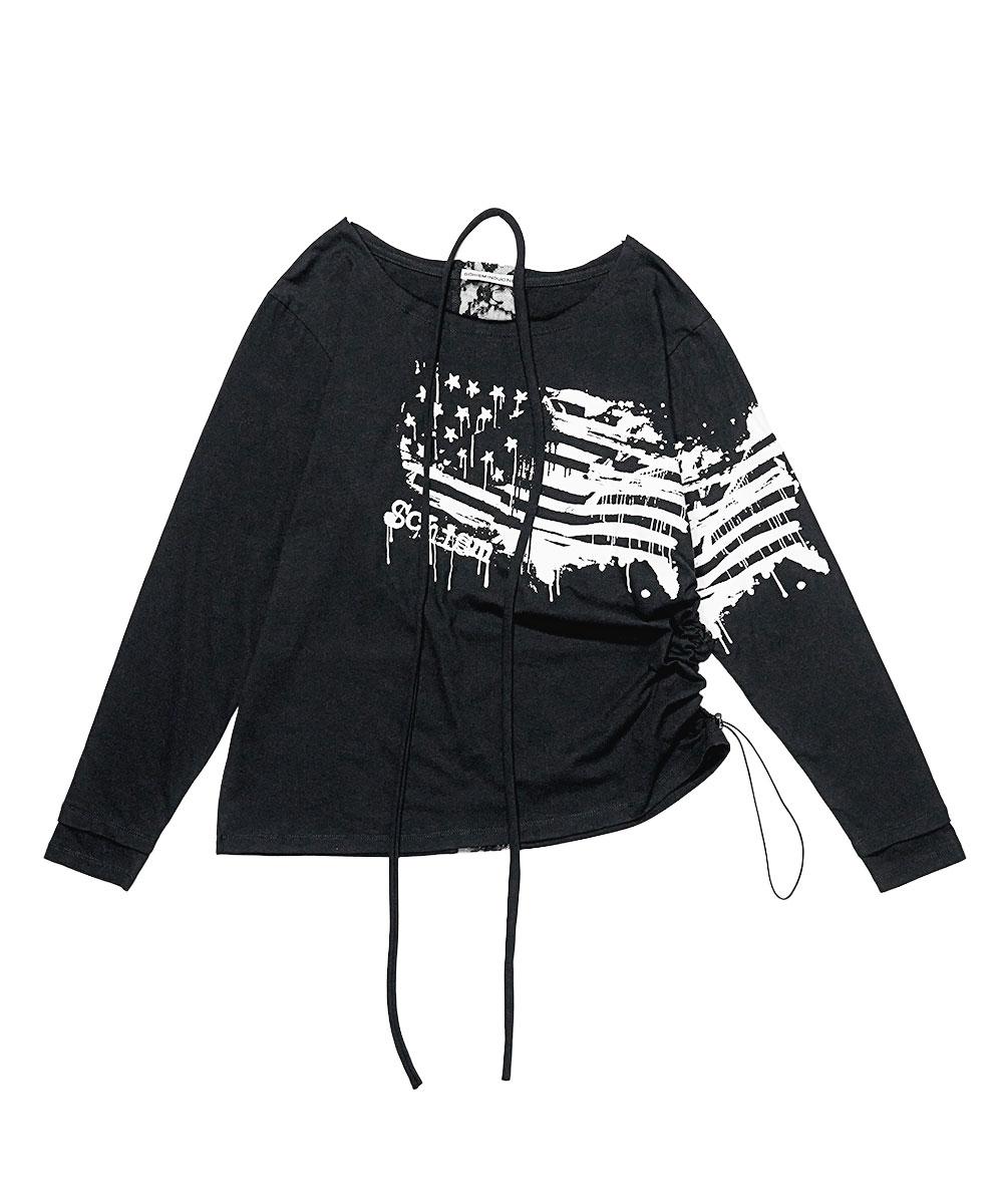 GRAFFITI FLAG LS TEE BLACK (09.18 예약배송)