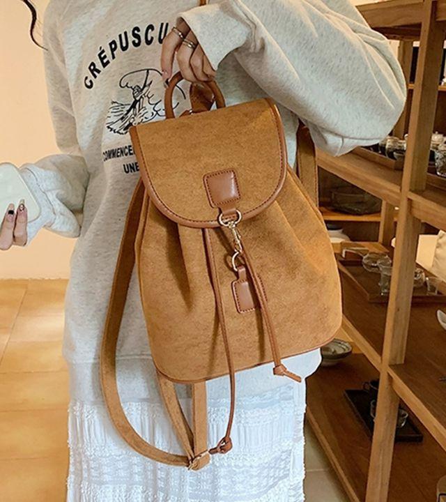 복조리 스웨이드 백팩 데일리 세무