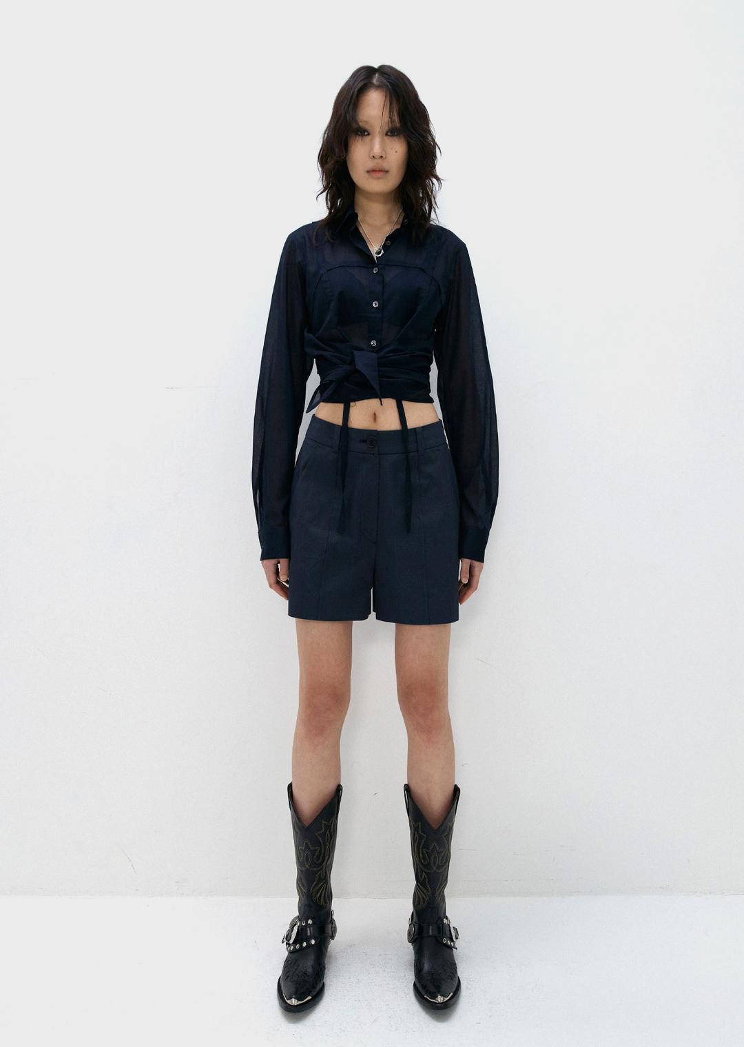 [s/e/o EXCLUSIVE] RAW EDGE SHORTS NAVY