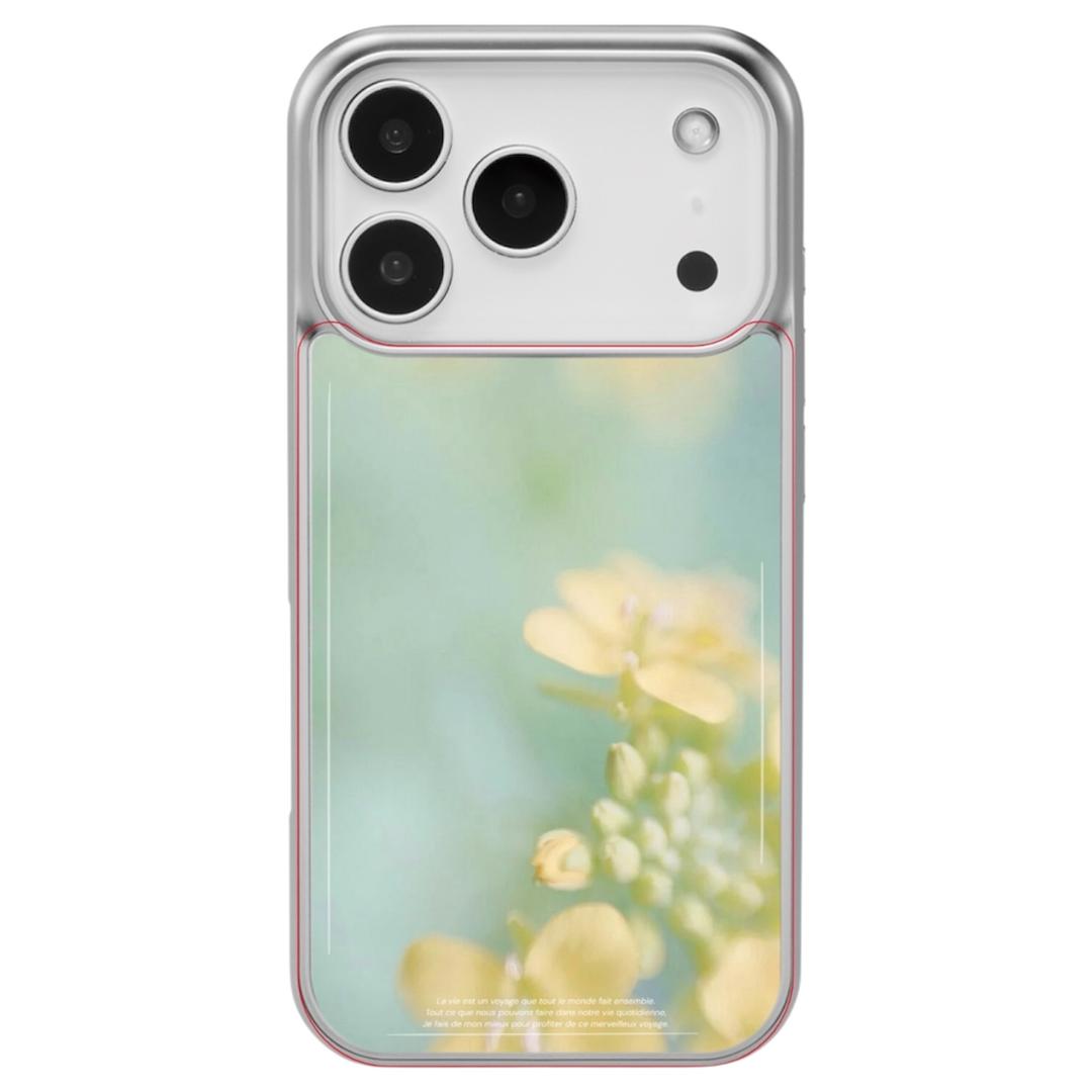 (silver epoxy) yellow butterfly flower