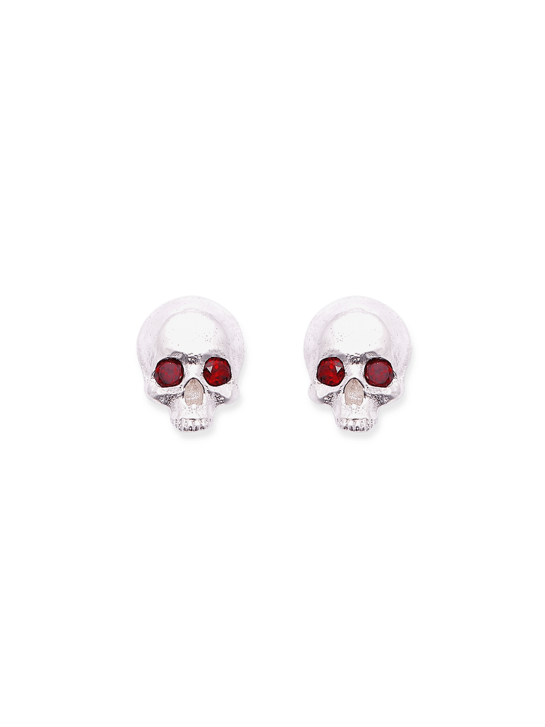 Micro Mini Skull Earring-Silver