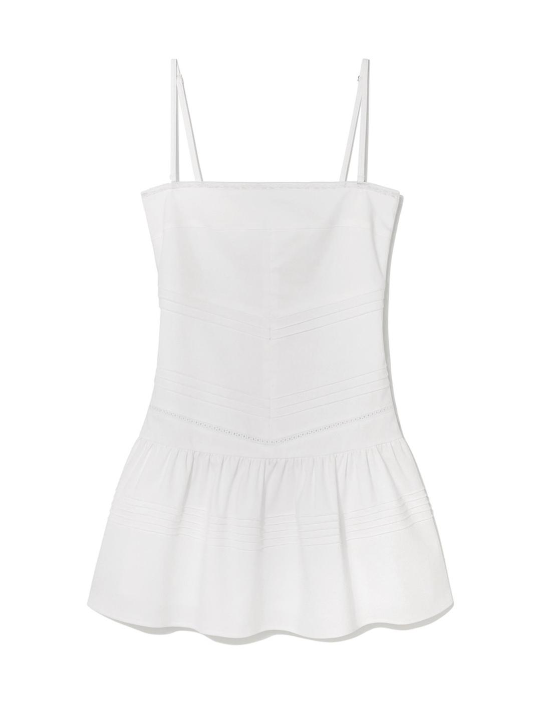 COCO PINTUCK MINI DRESS (WHITE)