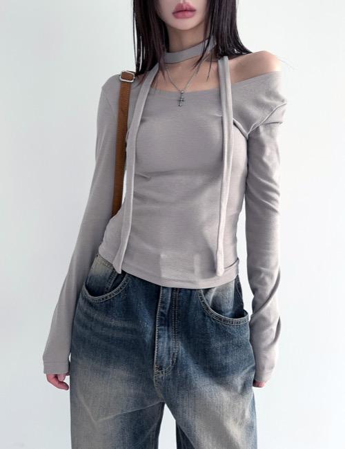 로웨어 mild rayon scarf tee