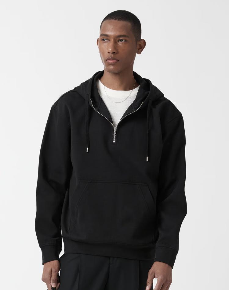 [미드세일]블랙 소프트 네오프렌 후디