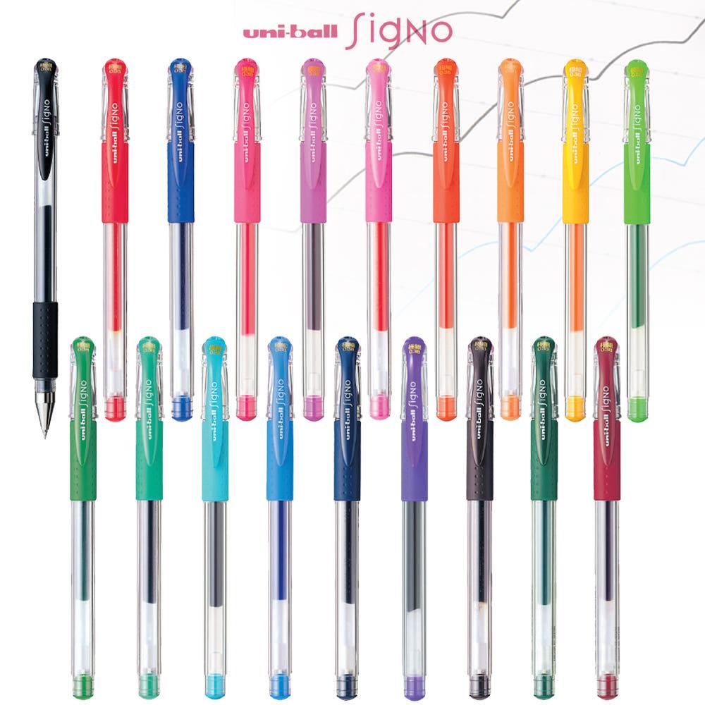 유니볼 시그노 볼펜 0.38 캡식 유니 