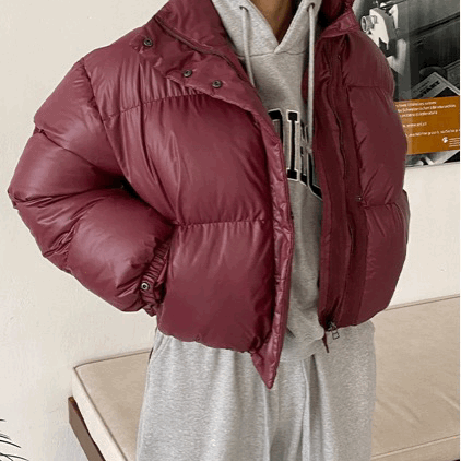 [프리미엄 웰론, 하이퀄리티] 글로우 크롭 패딩