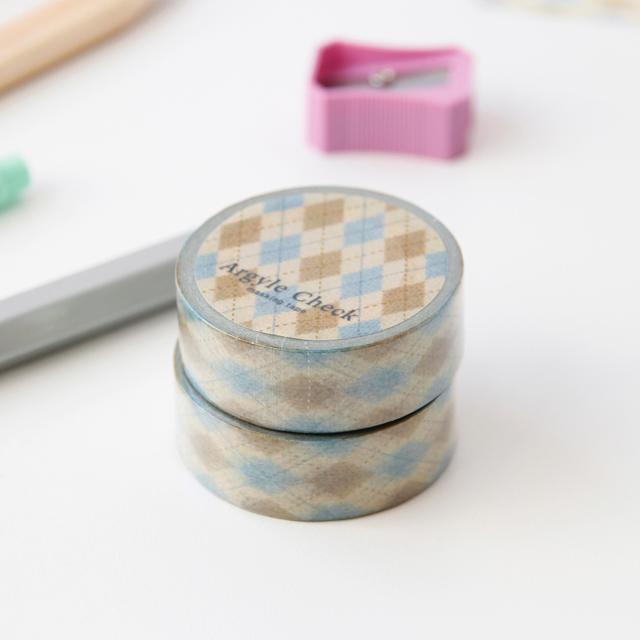 Argyle Check Masking Tape [Cappuccino]