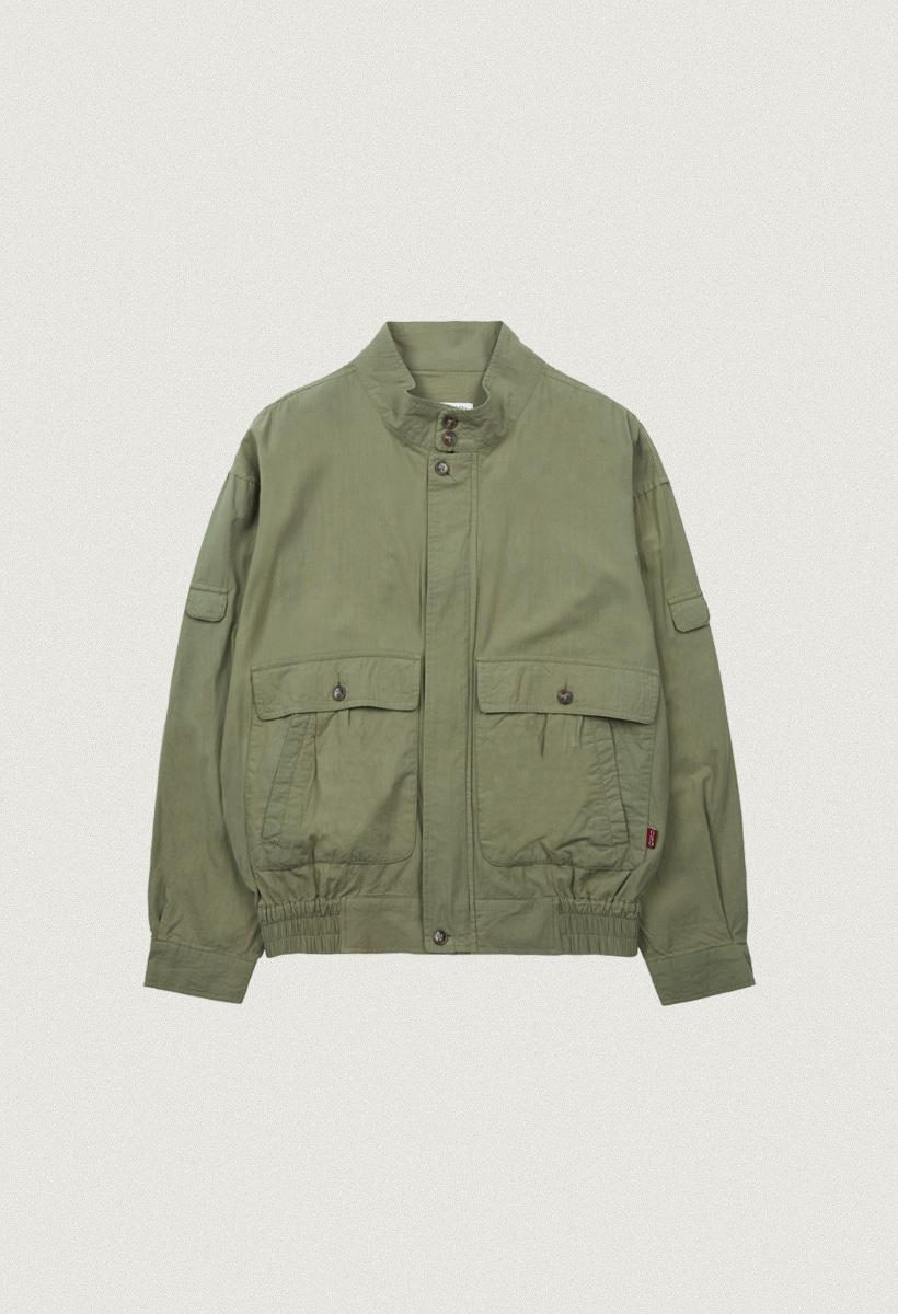 Light Cotton blouson jumper_Light khaki(OC25-OT04)