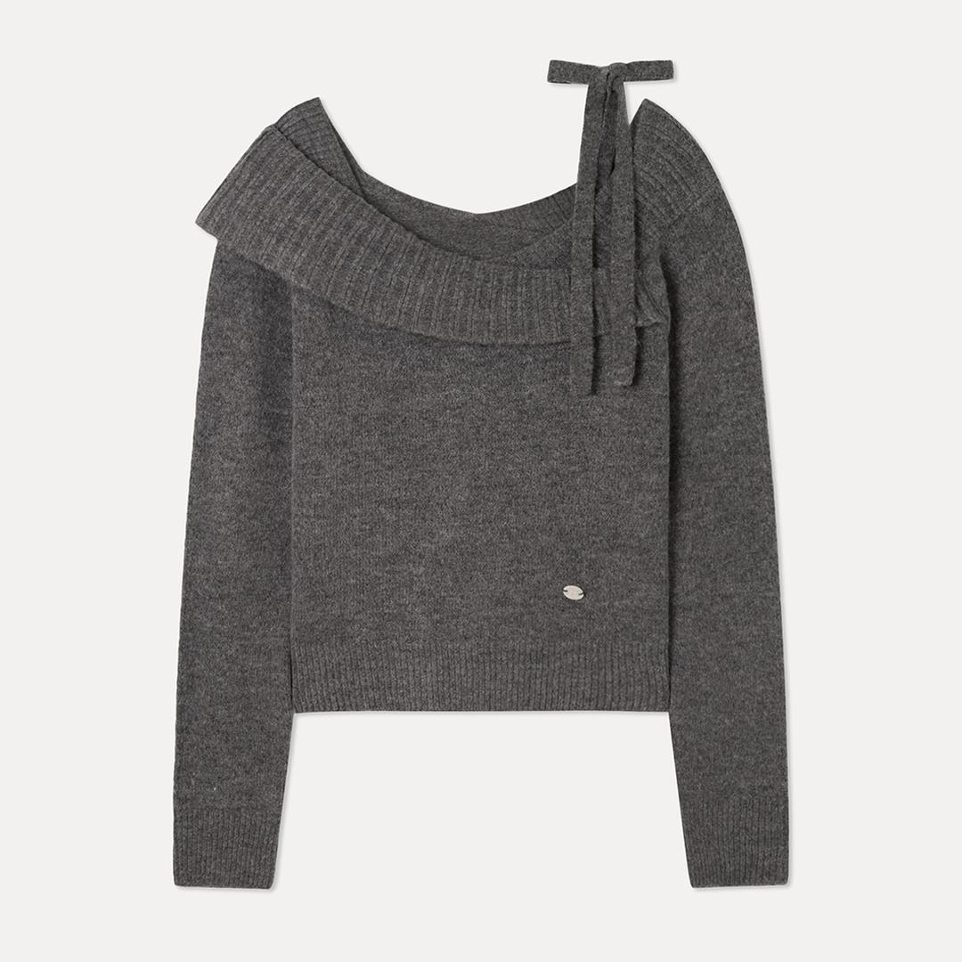 미쏘 오버핏 오프숄더 레이어드 풀오버_MIWKAG116T