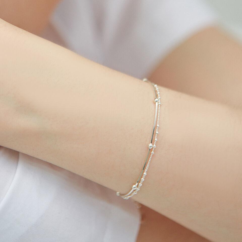 [silver925][정인선 착용] layered ball bracelet