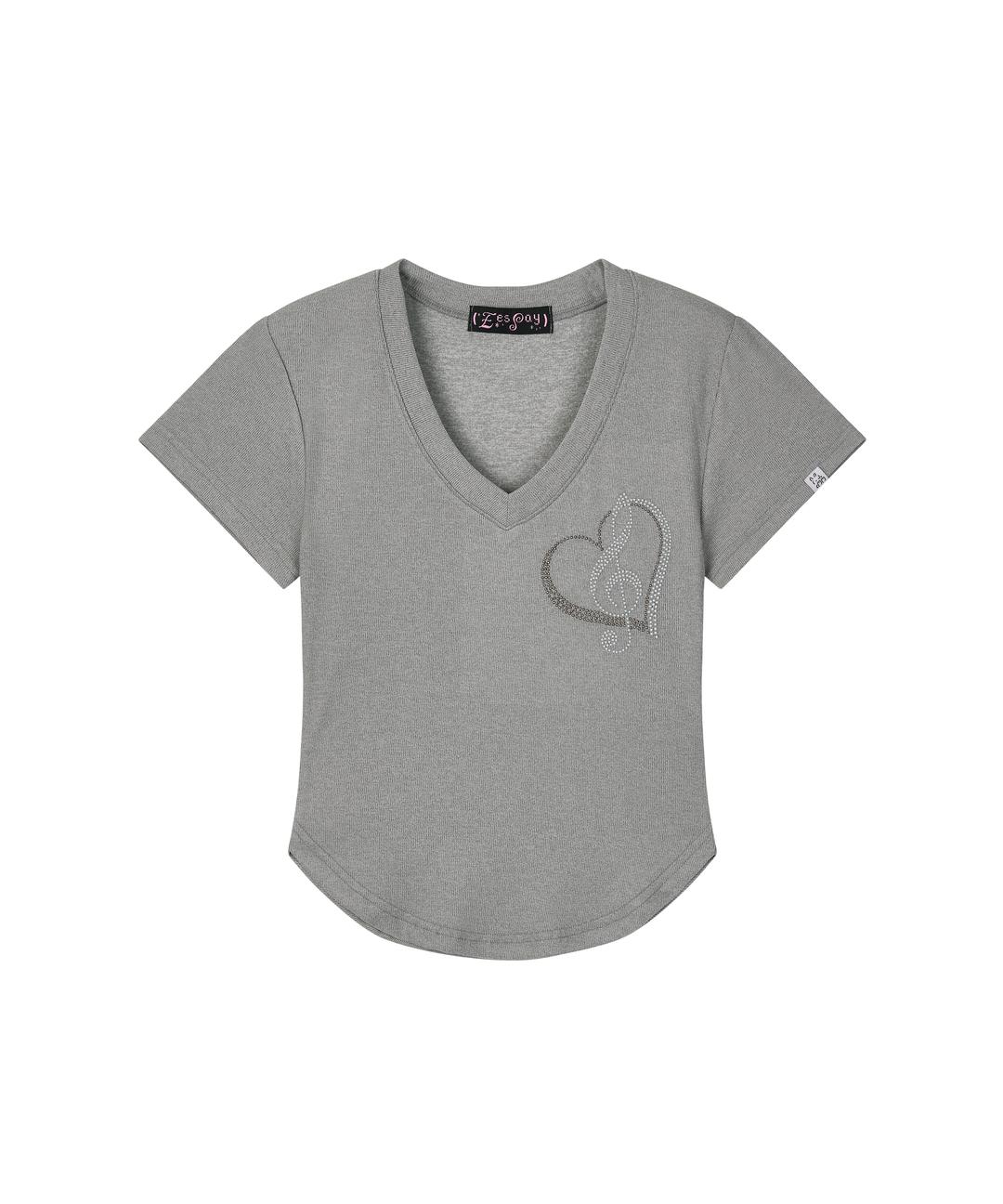 G clef T SHIRT - GRAY