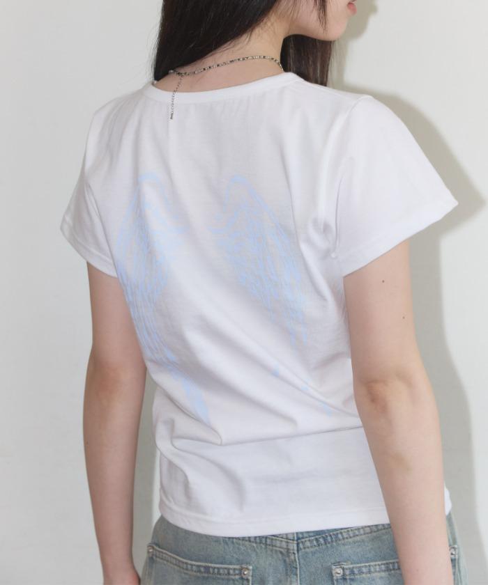 [5/19 예약배송] REBIRTH OF HEAVEN CROP TEE (BLUE) F25QB135
