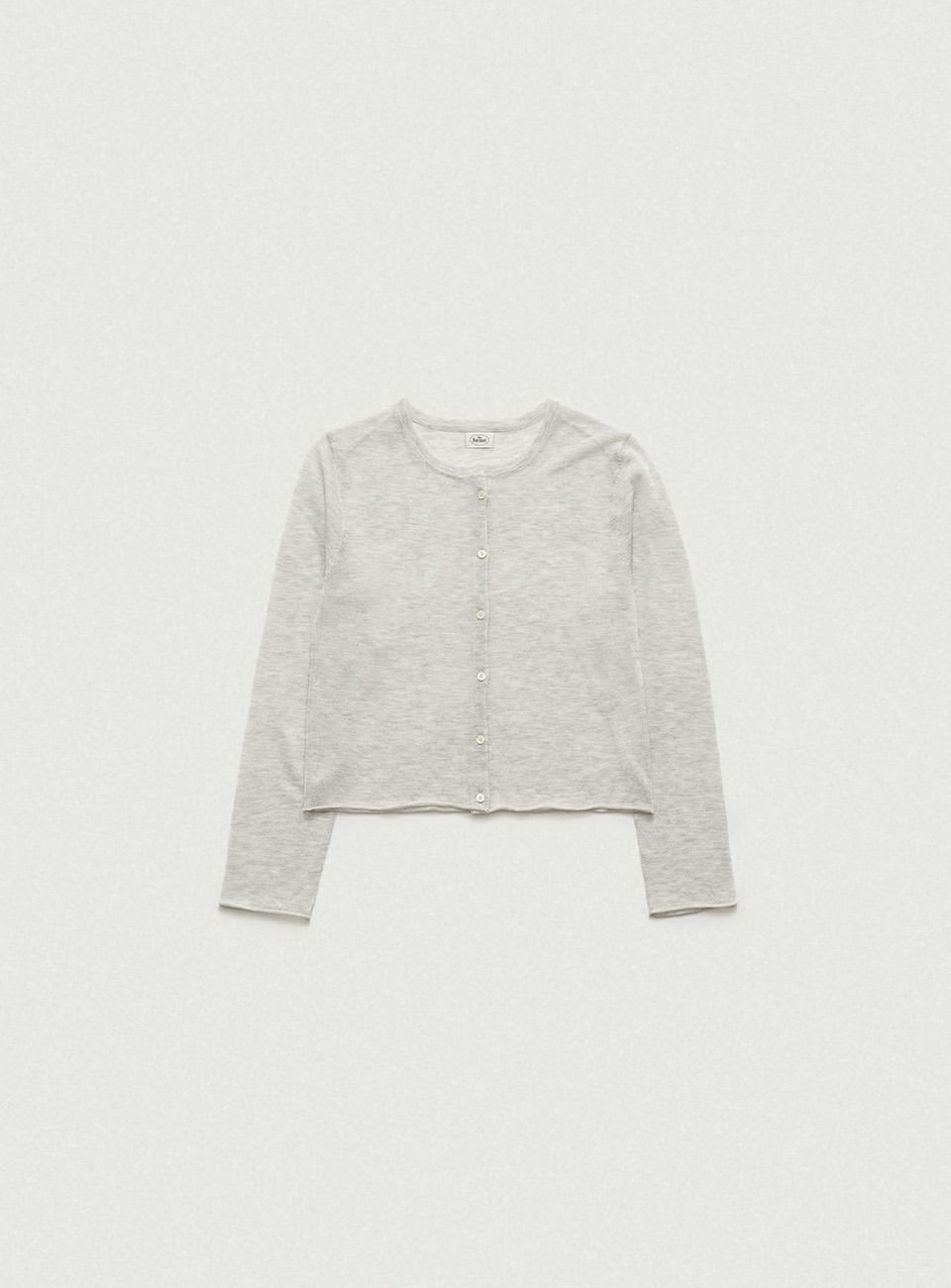 Hyled Linen Button Cardigan_Light Grey [6월 중순 순차 배송]