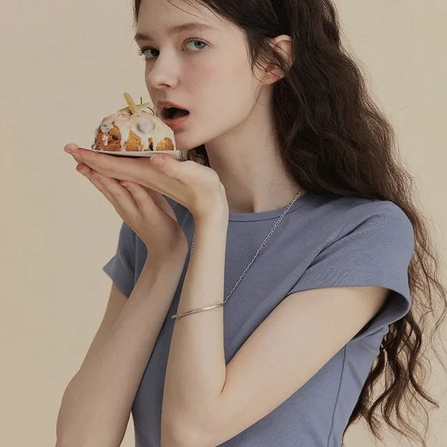 [온라인단독][25S/S🌷]펜달 스티치 슬림 티셔츠